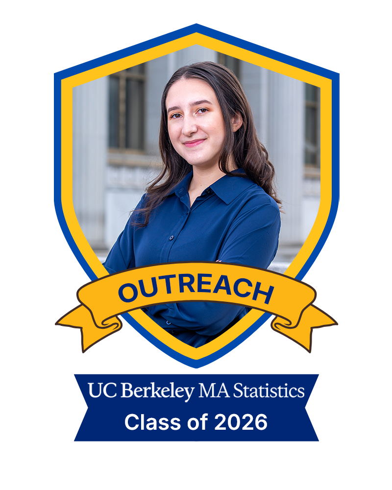 A photo of Ryann Alvarez in a shield with a banner that says outreach, class of 2026.